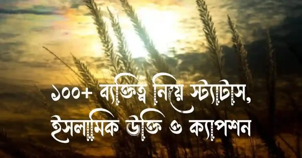 ১০০+ ব্যক্তিত্ব নিয়ে স্ট্যাটাস, ইসলামিক উক্তি ও ক্যাপশন