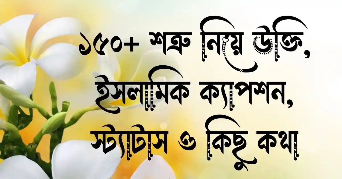 ১৫০+ শত্রু নিয়ে উক্তি, ইসলামিক ক্যাপশন, স্ট্যাটাস ও কিছু কথা