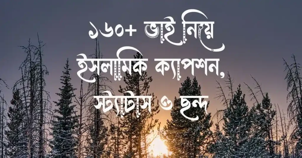 ১৬০+ ভাই নিয়ে ইসলামিক ক্যাপশন, স্ট্যাটাস ও ছন্দ
