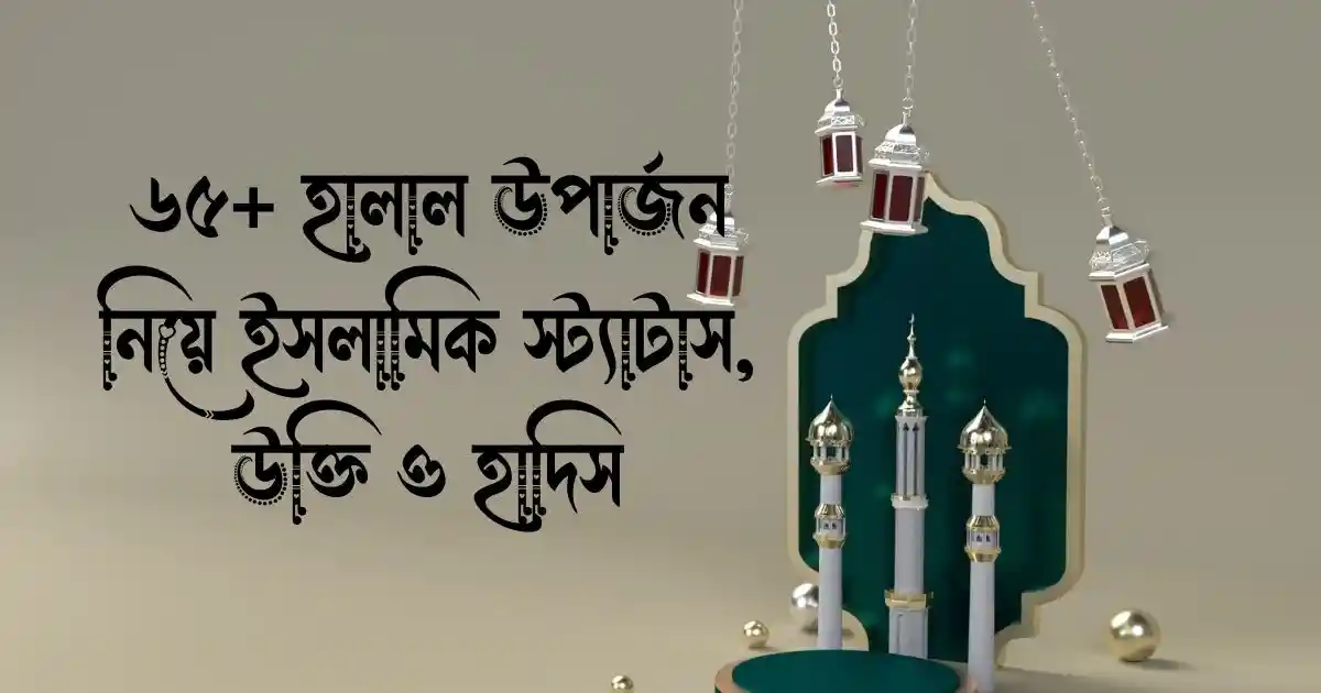 ৬৫+ হালাল উপার্জন নিয়ে ইসলামিক স্ট্যাটাস, উক্তি ও হাদিস
