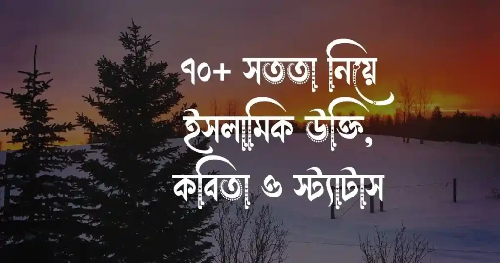 ৭০+ সততা নিয়ে ইসলামিক উক্তি, কবিতা ও স্ট্যাটাস
