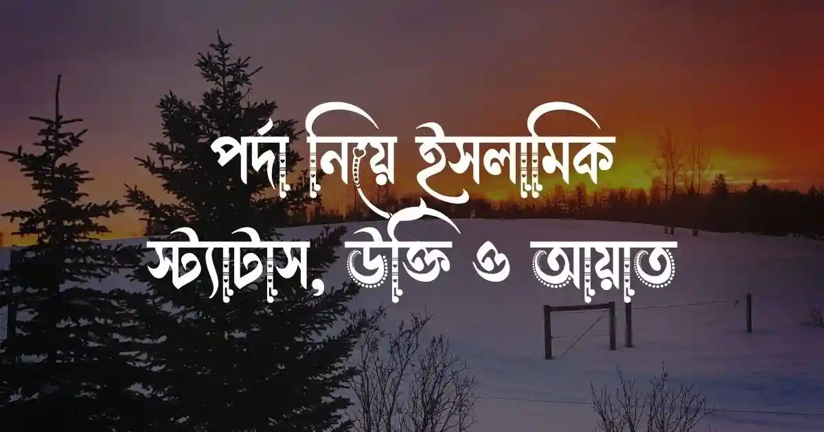 পর্দা নিয়ে ইসলামিক স্ট্যাটাস, উক্তি ও আয়াত