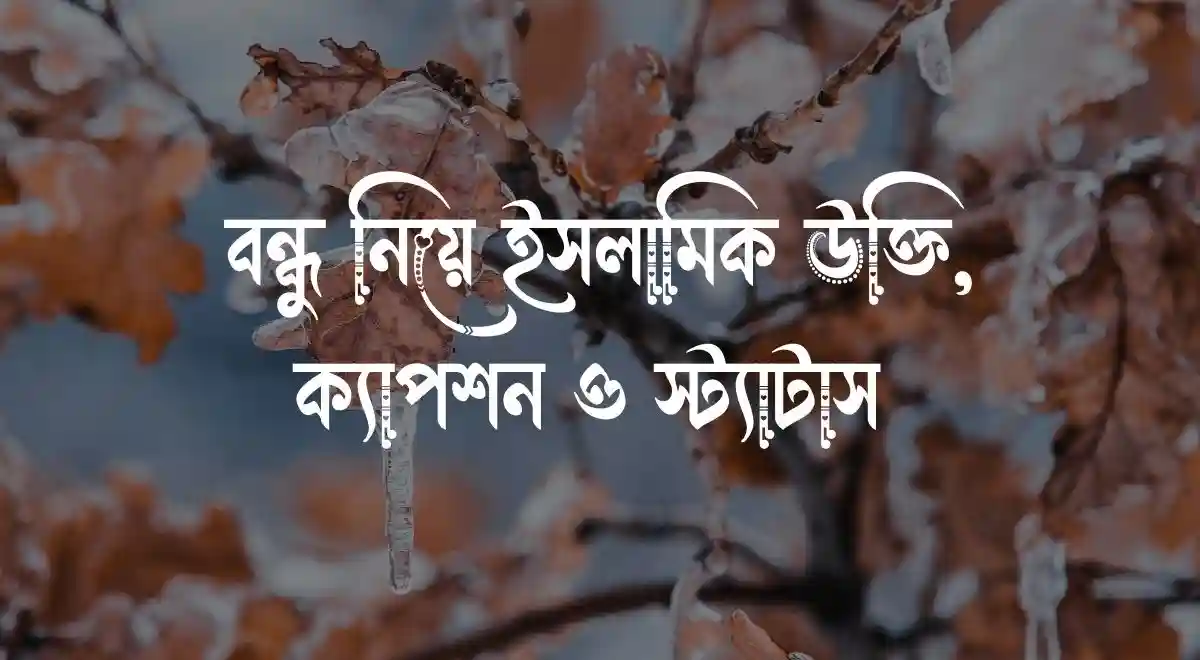 বন্ধু নিয়ে ইসলামিক উক্তি, ক্যাপশন ও স্ট্যাটাস (1)